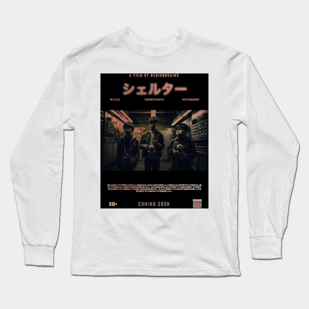 Shelter One Japanese Movie Poster Long Sleeve T-Shirt by Beni-Shoga-Ink